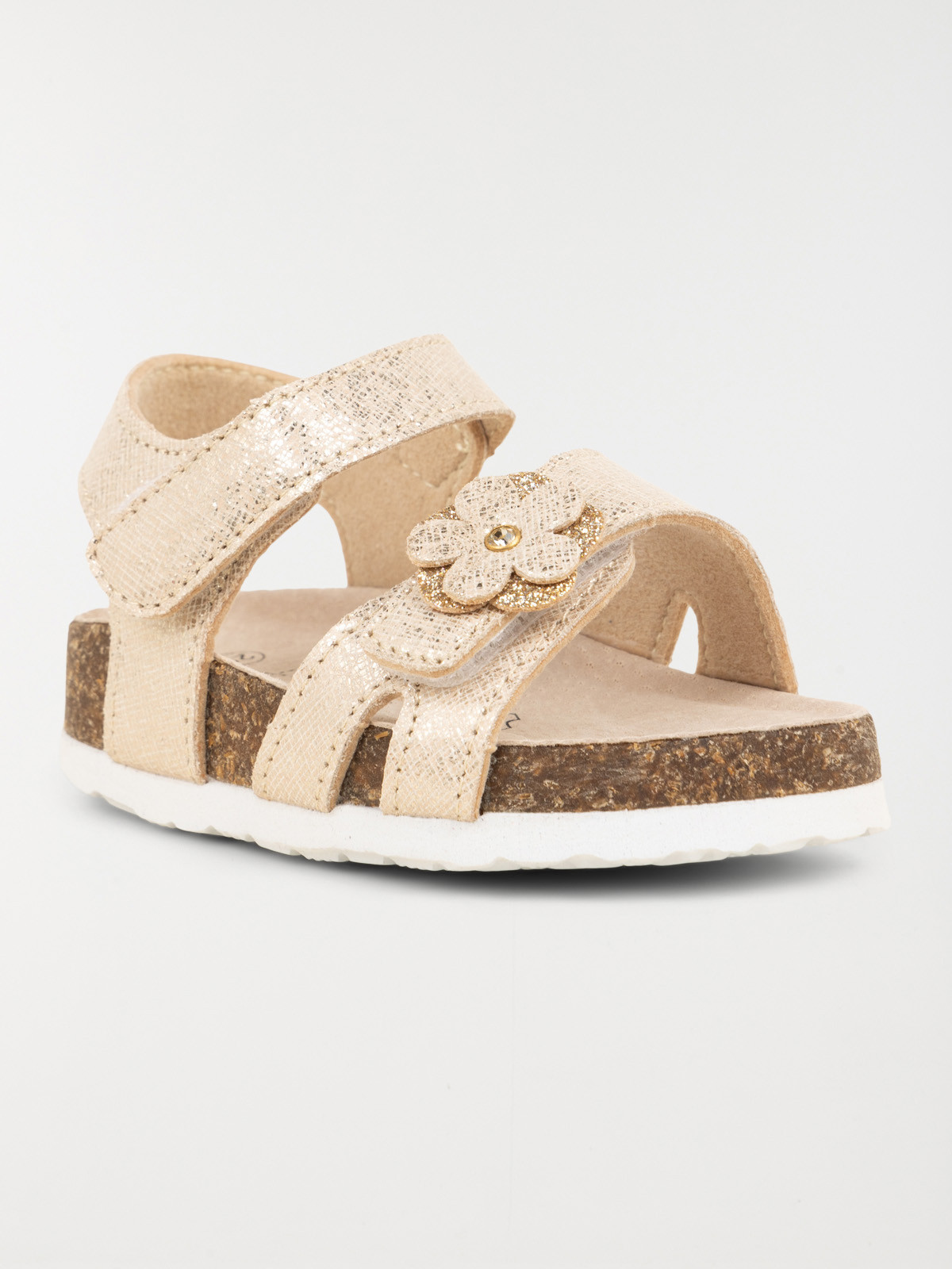 Sandales dorées fleur fille (20-23) Sandales dorées fleur fille (20-23)