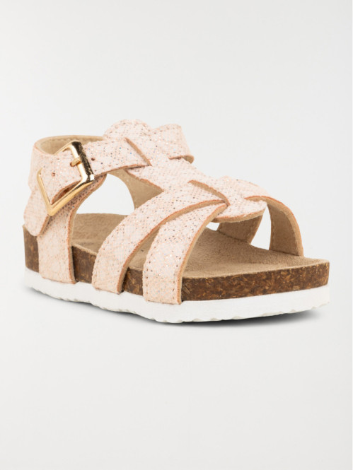 Sandales roses fleurs fille...