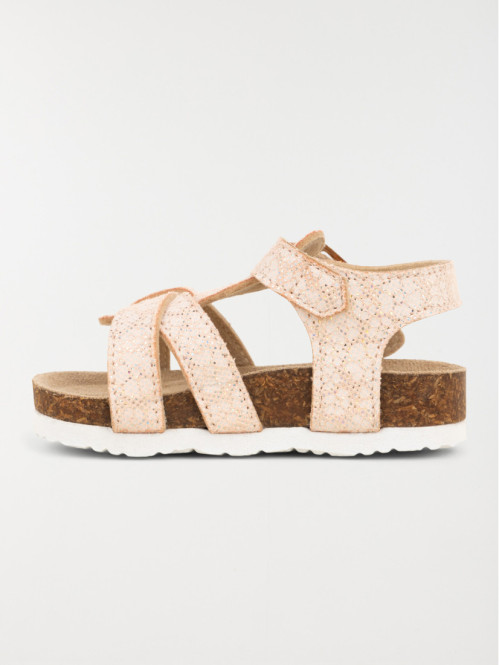 Sandales roses fleurs fille...