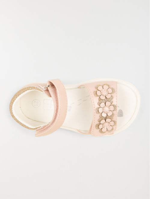 Sandales fleurs roses fille...