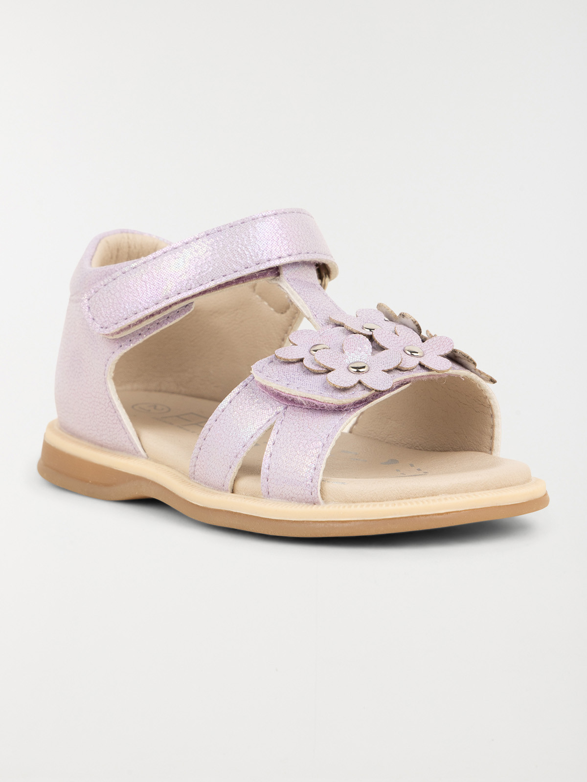 Sandales fleurs lilas fille (19-23)