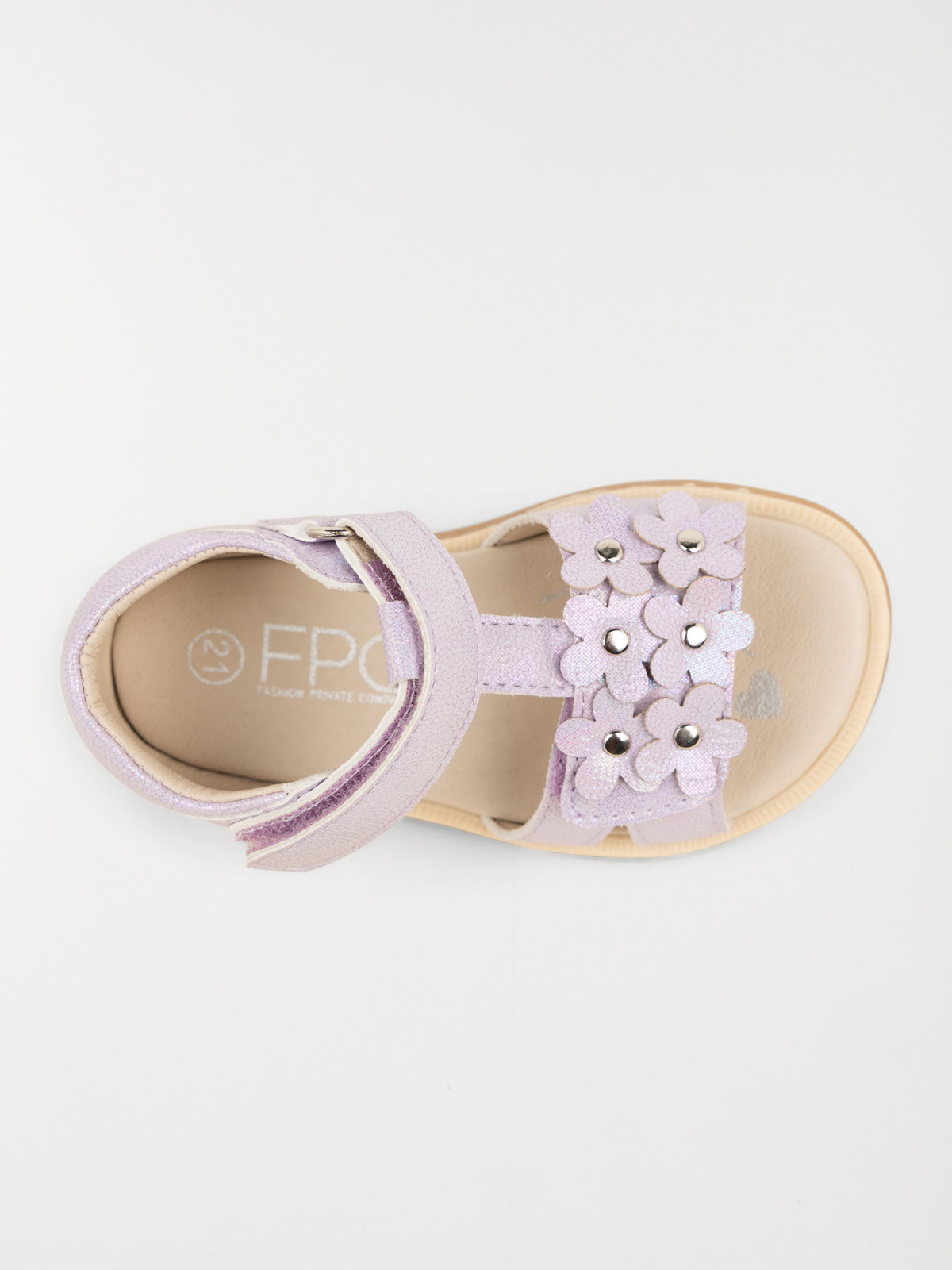 Sandales fleurs lilas fille (19-23)