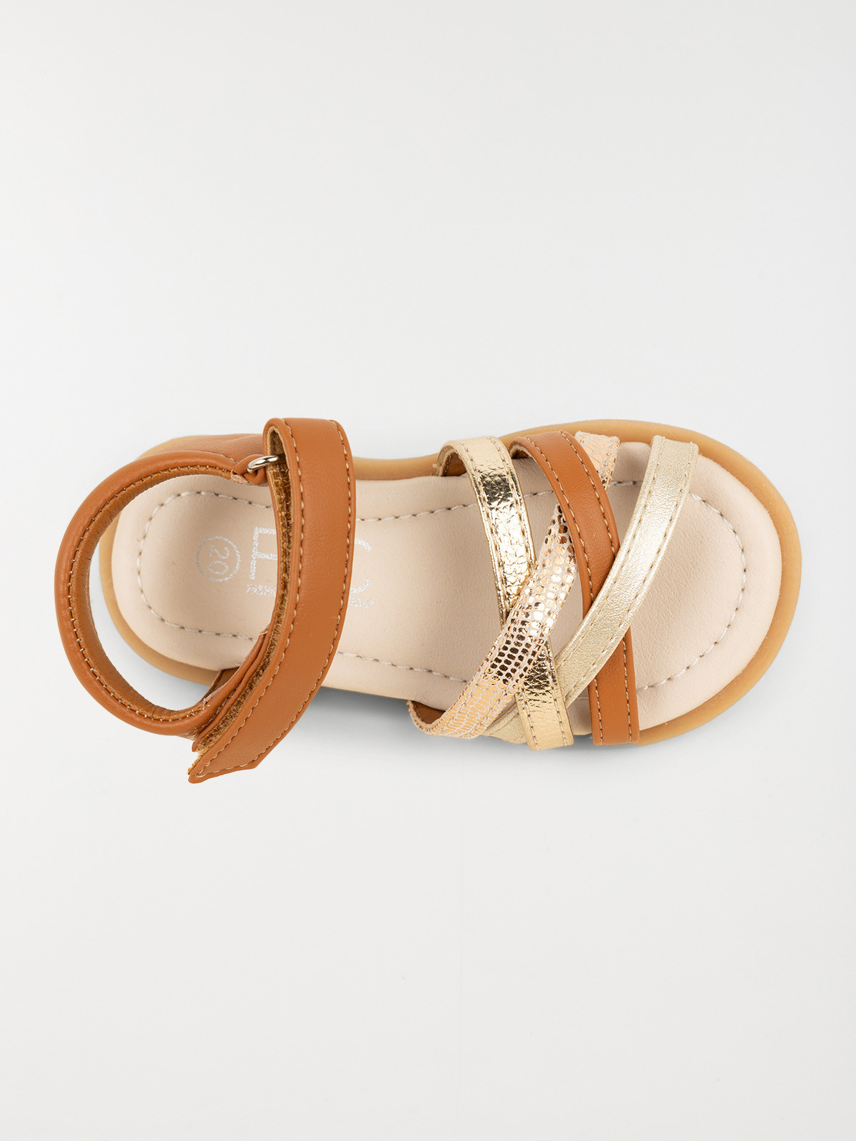Sandales coloris camel fille (19-23)