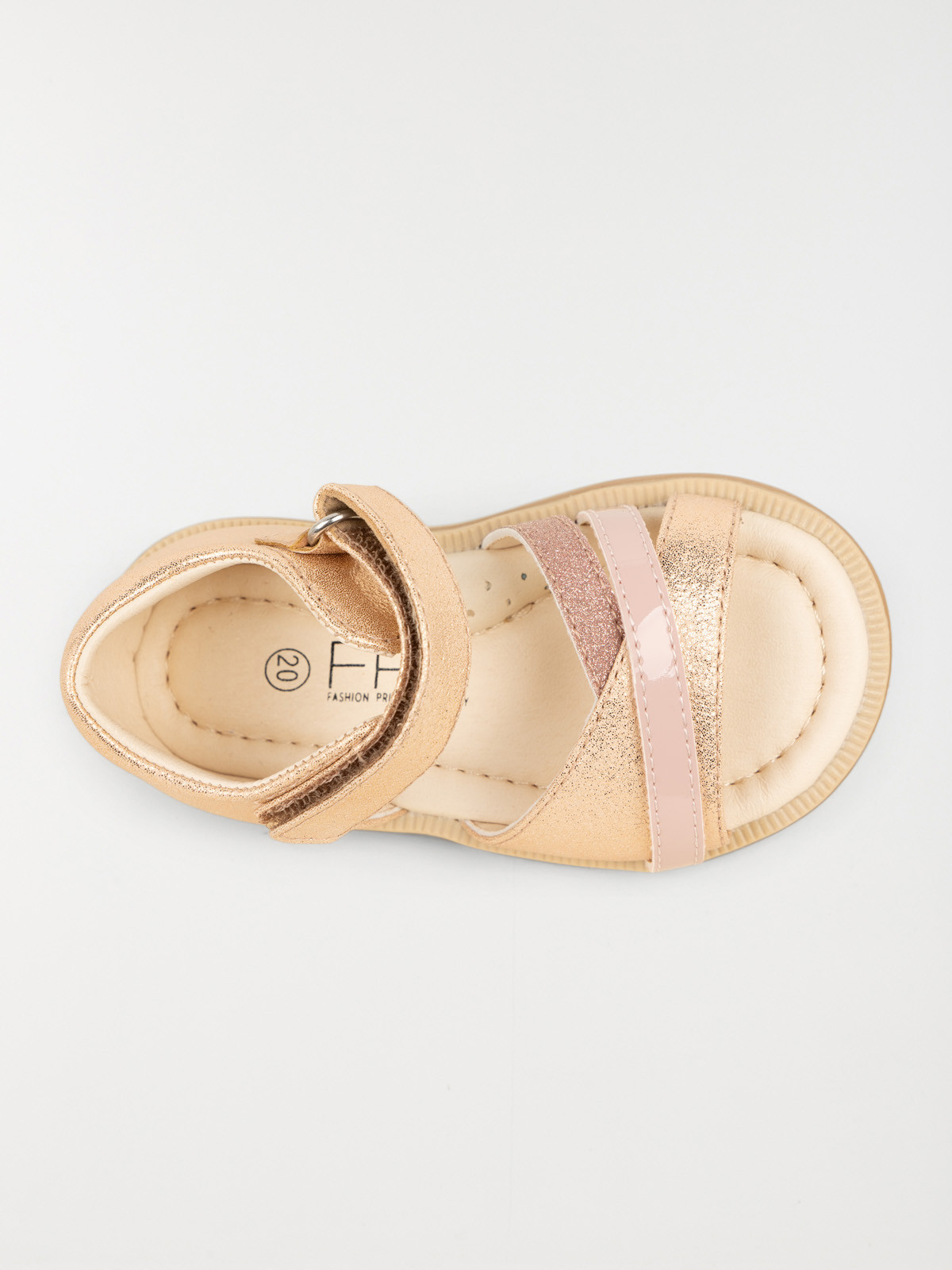 Sandales dorées et camel fille (19-23)