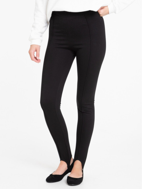 Pantalon fuseau noir femme
