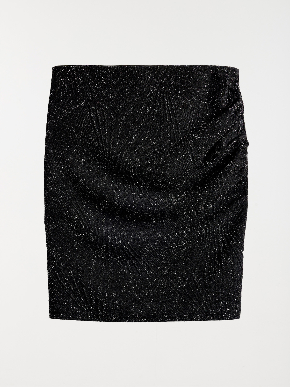 Jupe maille paillette noire femme