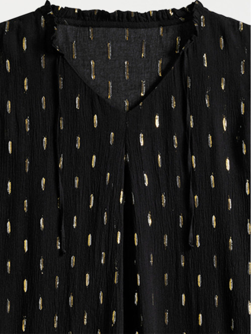 Blouse noire grande taille...