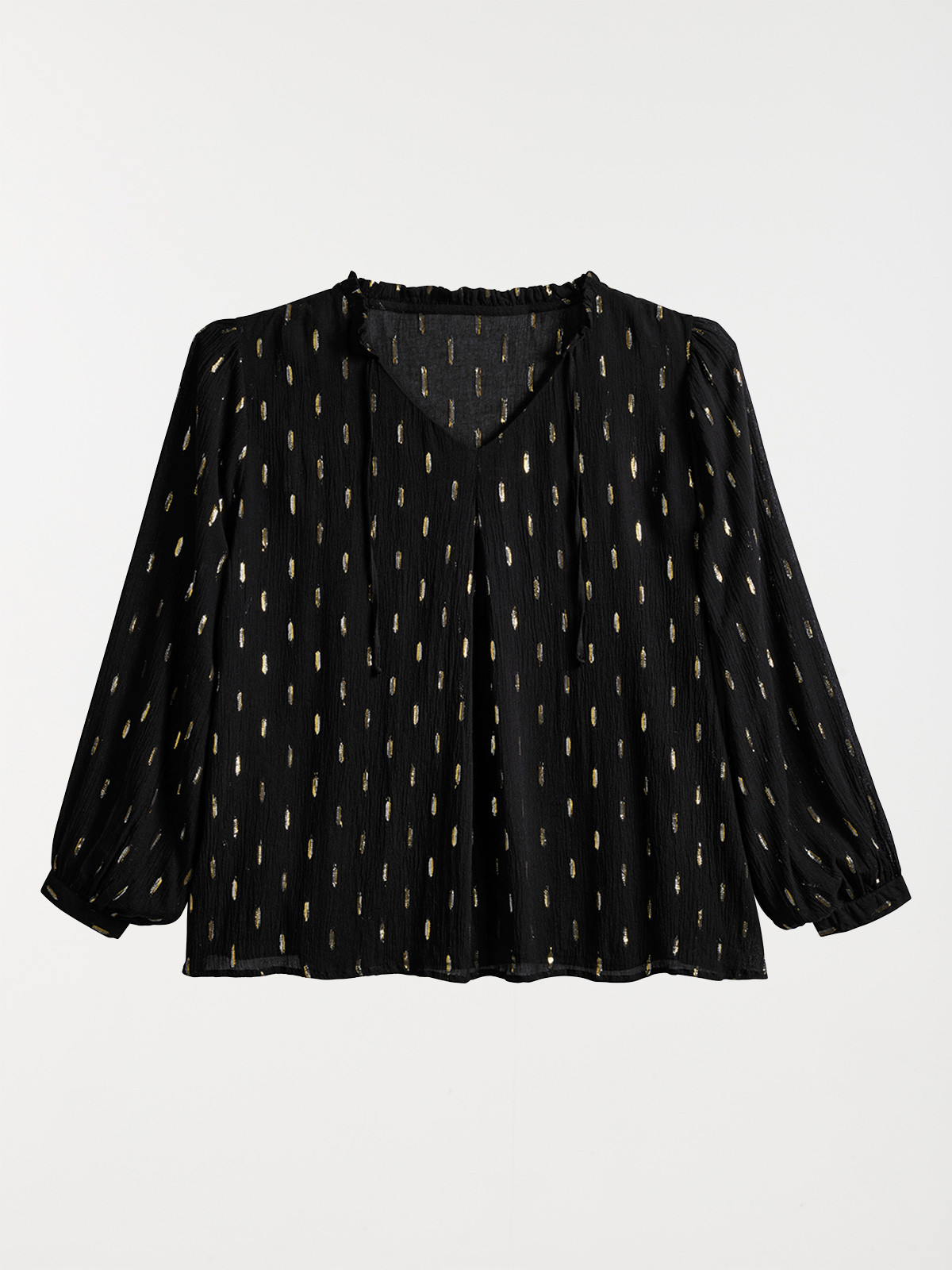 Blouse noire grande taille femme