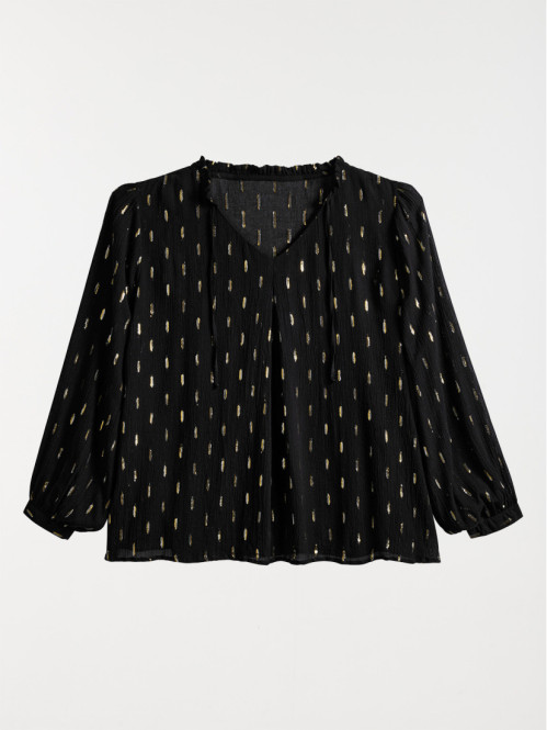 Blouse noire grande taille...