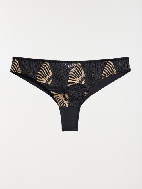 Tanga noir dentelle femme (S-XL)