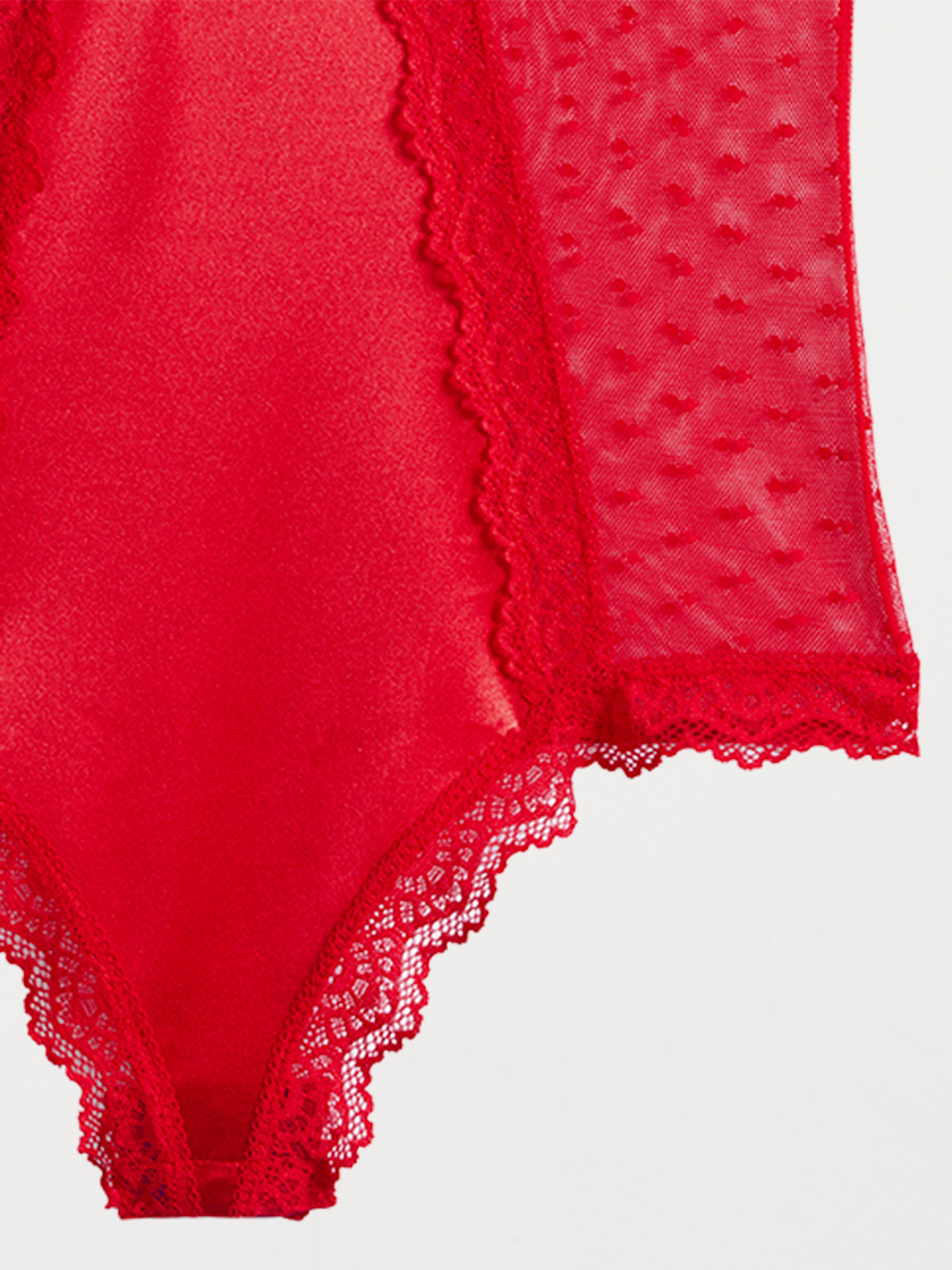 Body dentelle plumetis rouge kiss femme Body dentelle plumetis rouge kiss femme