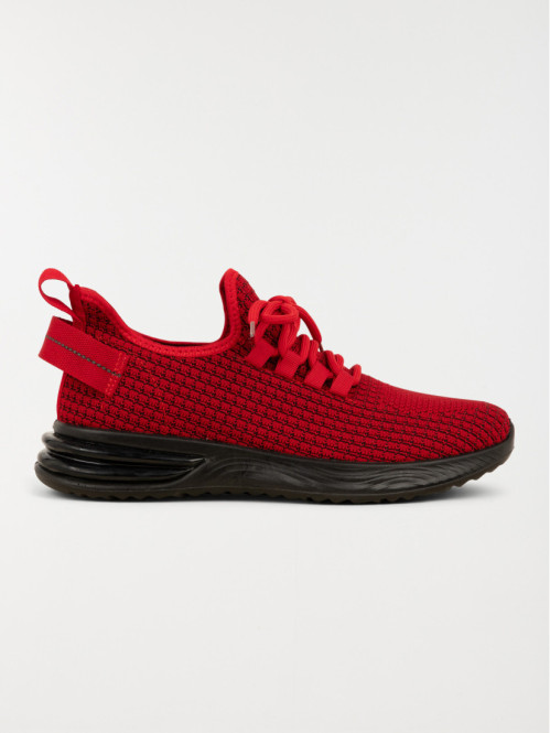 Baskets rouges à lacets homme (40-46)
