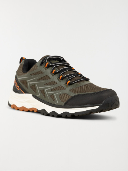 Baskets à lacets homme kaki...