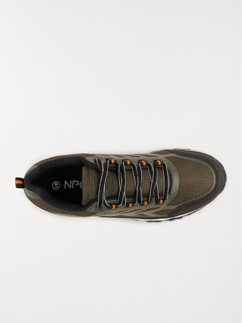 Baskets à lacets homme kaki...