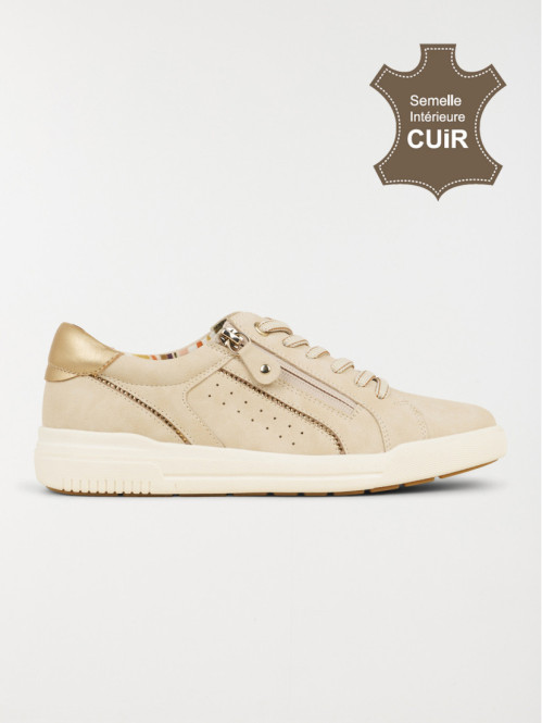 Basket confort beige femme...