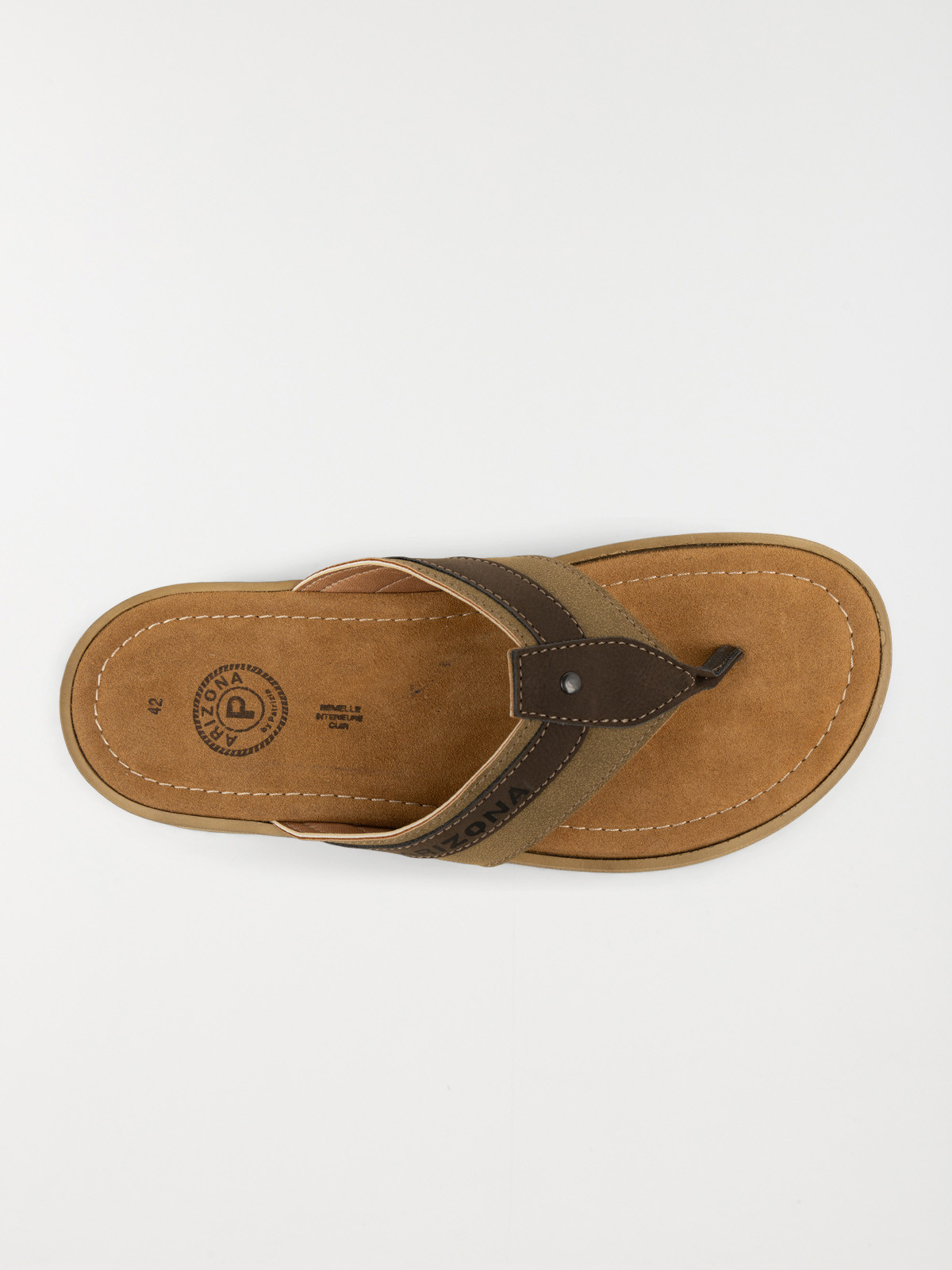 Nu-pied entredoigt marron homme (40-45)