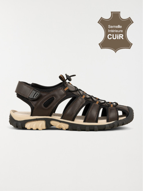 Sandales scratchs marrons...