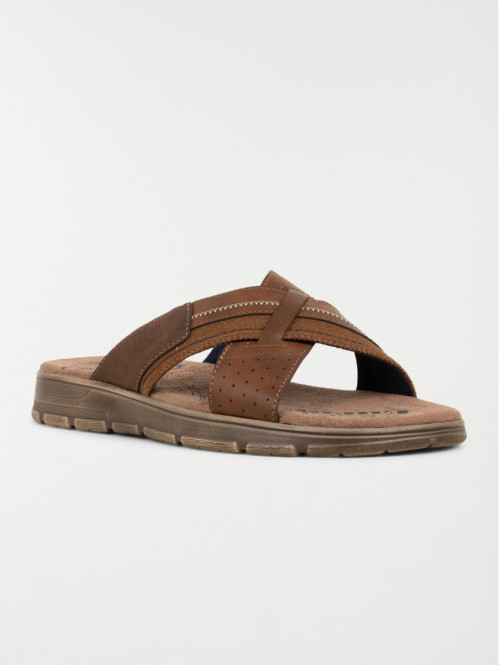 Mules coloris marron homme...