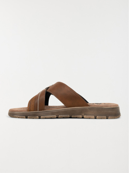 Mules coloris marron homme...