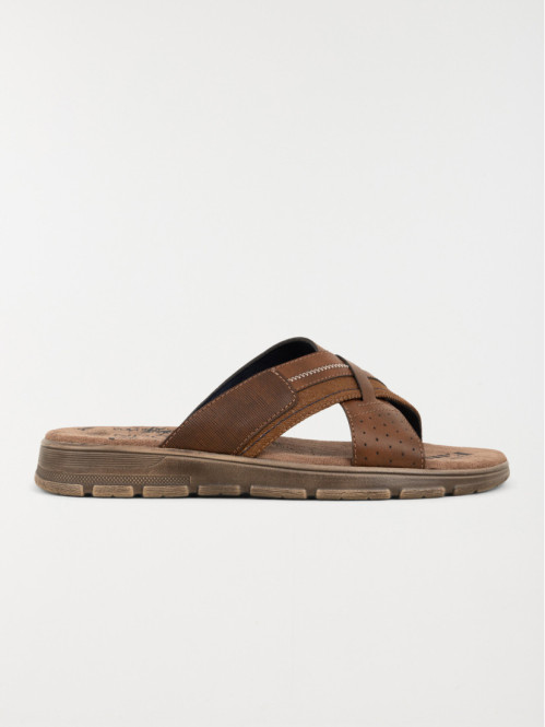 Mules coloris marron homme...