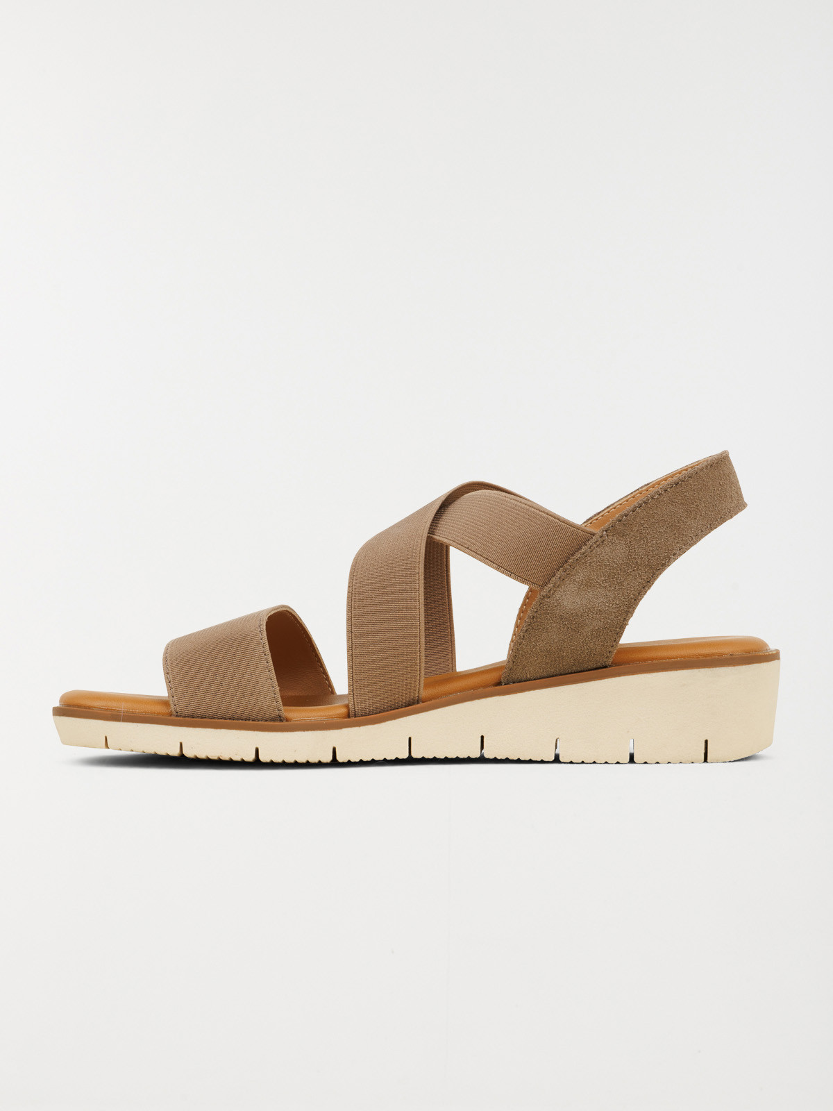 Sandales compensées femme taupe (36-41) Sandales compensées femme taupe (36-41)