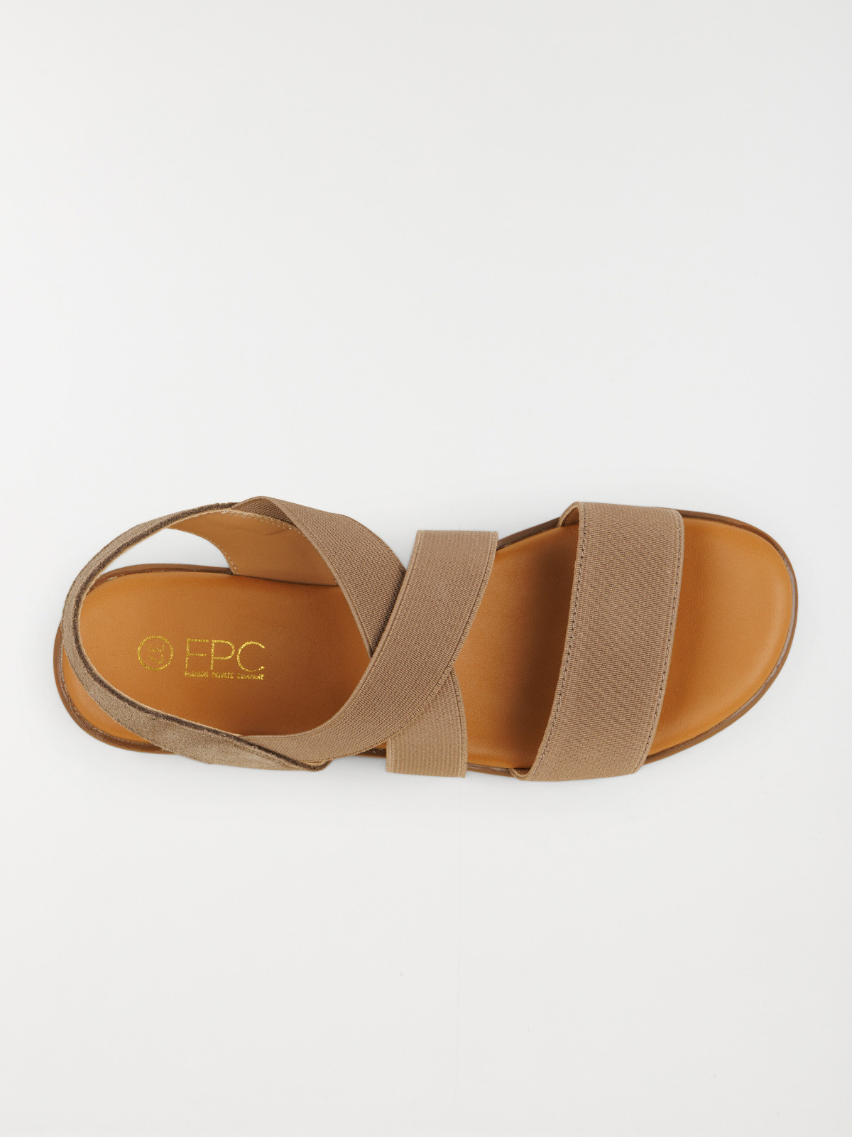 Sandales compensées femme taupe (36-41) Sandales compensées femme taupe (36-41)