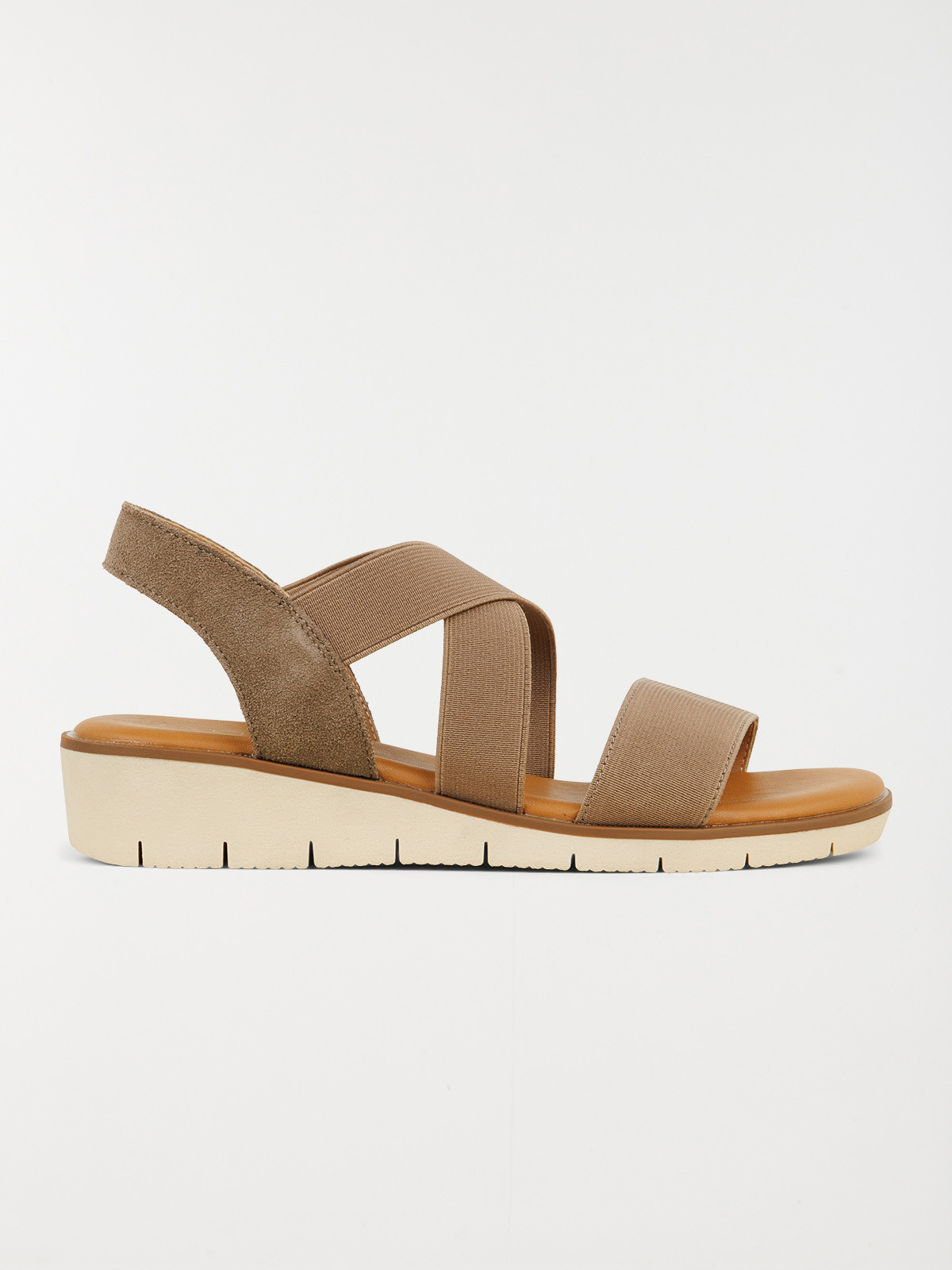 Sandales compensées femme taupe (36-41)