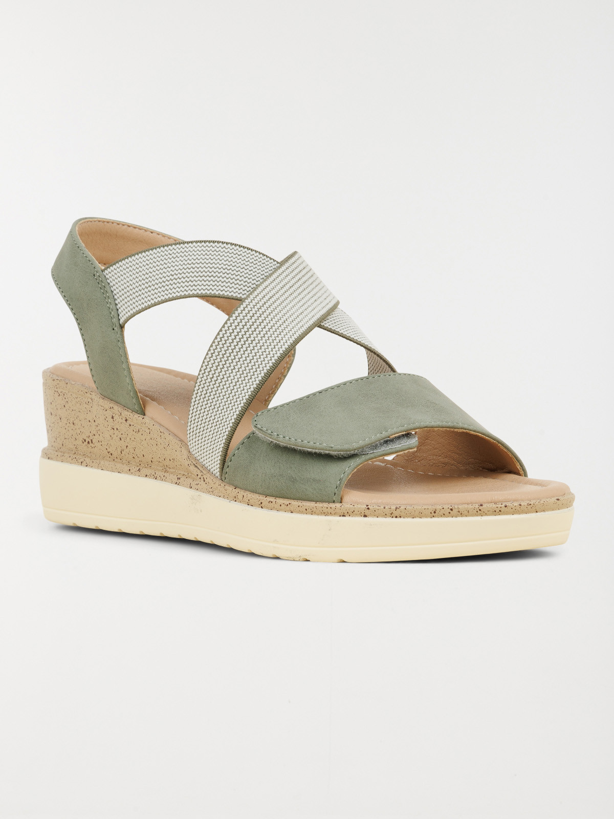 Sandale verte compensée femme (36-41) Sandale verte compensée femme (36-41)