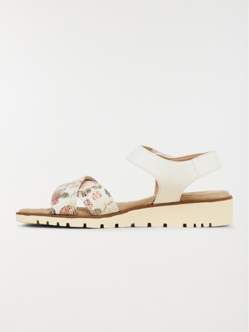 Sandales compensées fleurs...