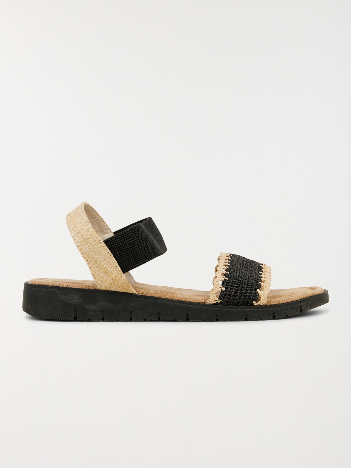Sandale elastiquée noire femme (36-41)