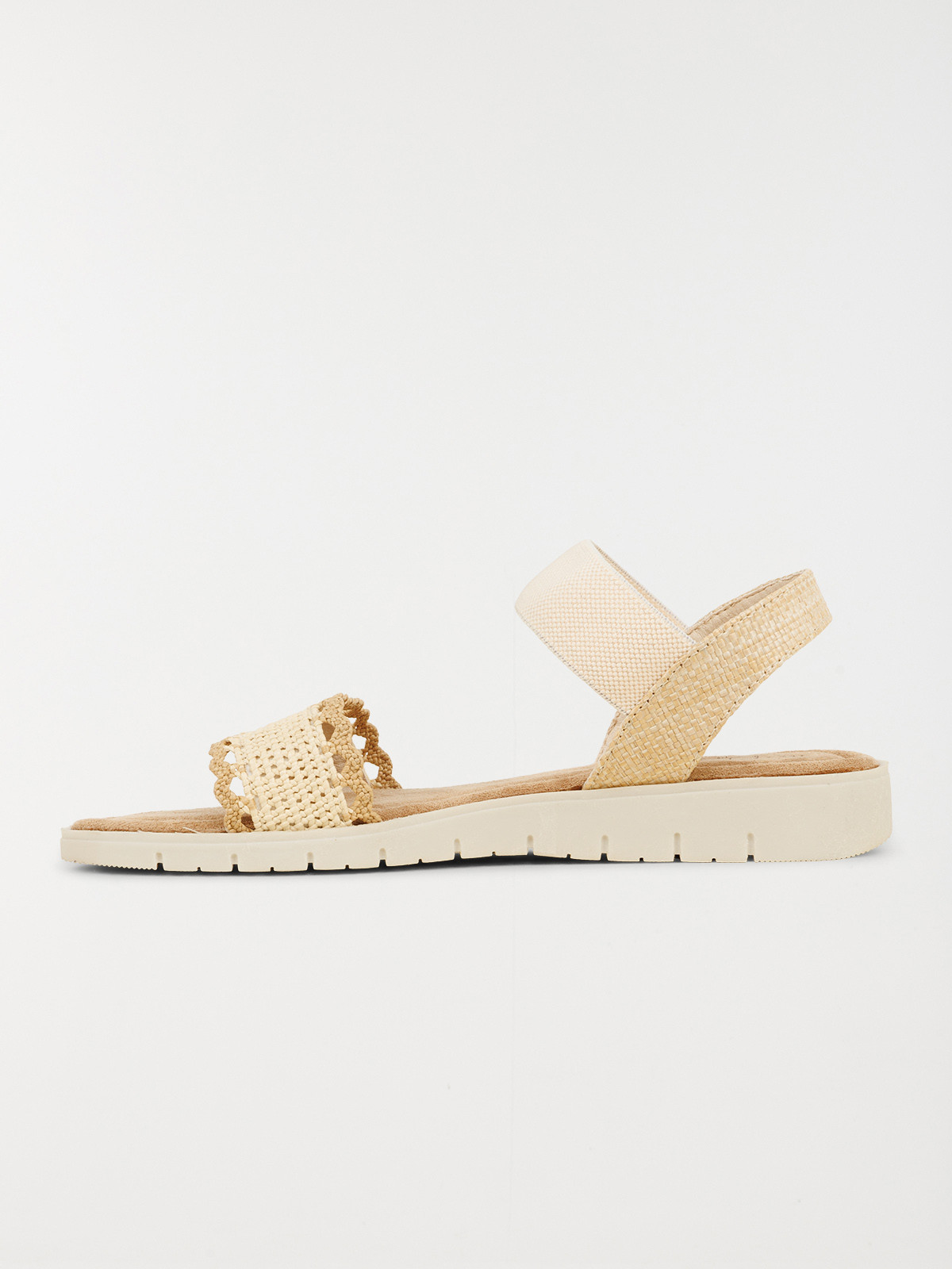 Sandale elastiquée beige femme (36-41) Sandale elastiquée beige femme (36-41)