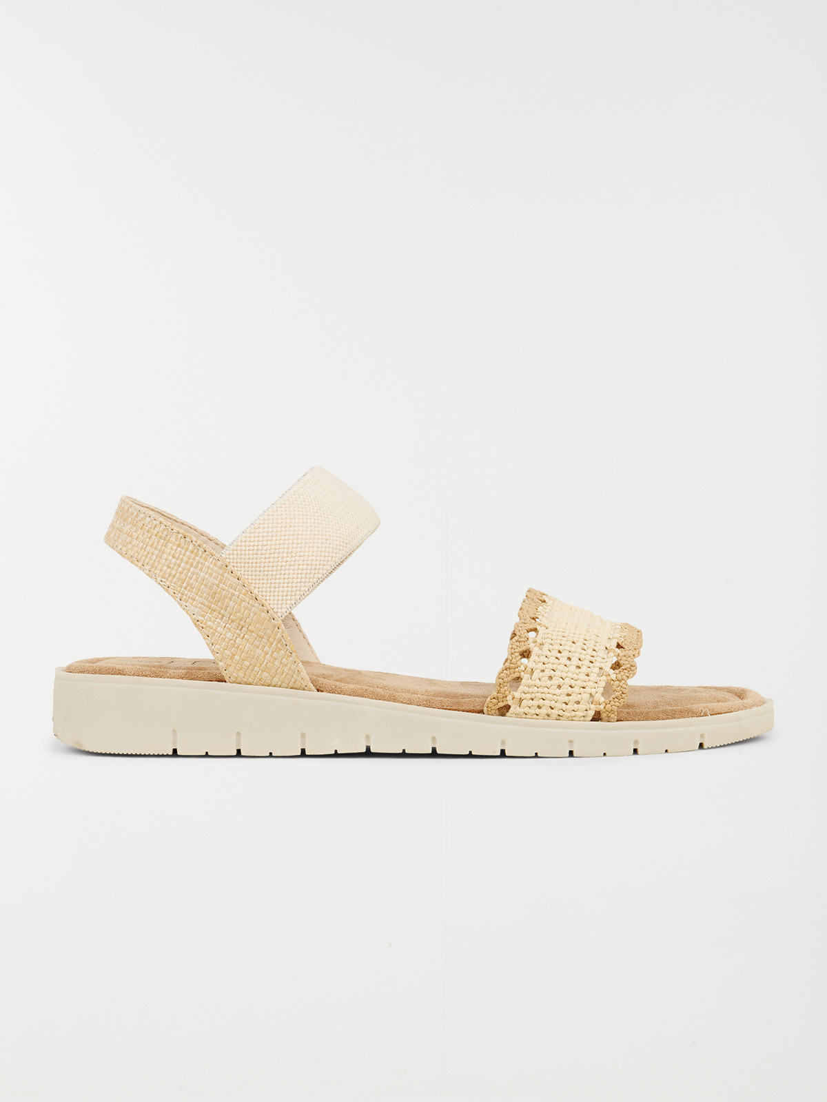 Sandale elastiquée beige femme (36-41)