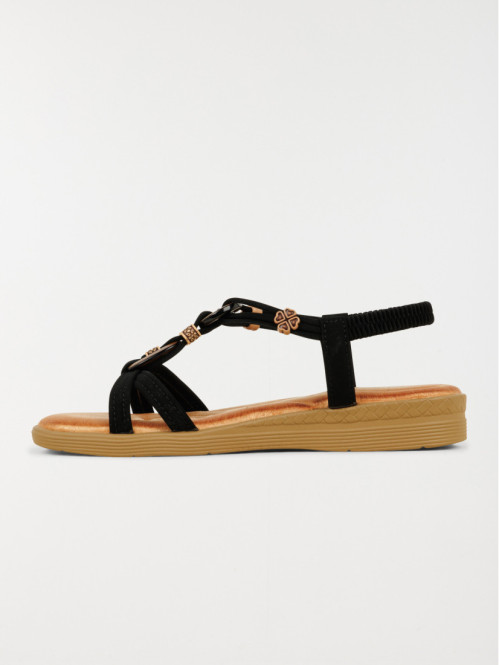 Sandales noires perles femme (36-41) Sandales noires perles femme (36-41)