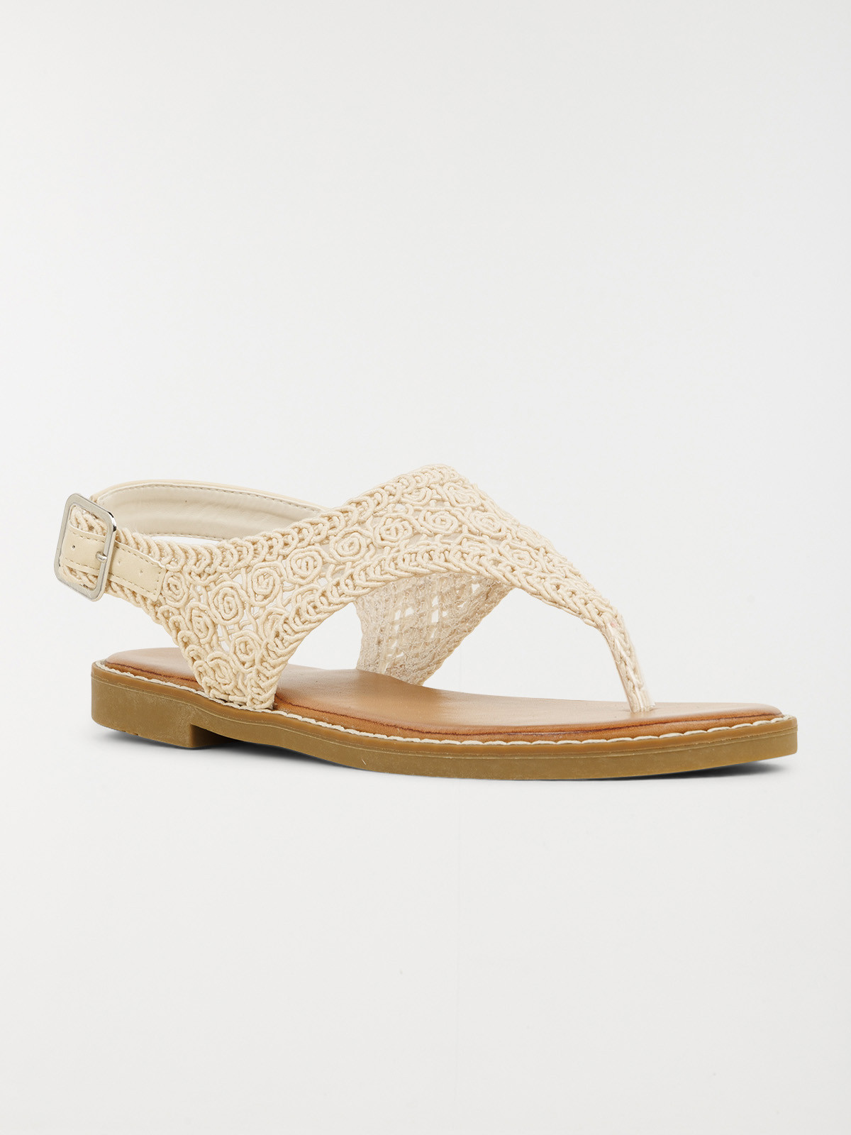 Sandales plates macramé femme (36-41) Sandales plates macramé femme (36-41)