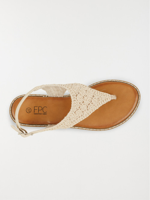 Sandales plates macramé...