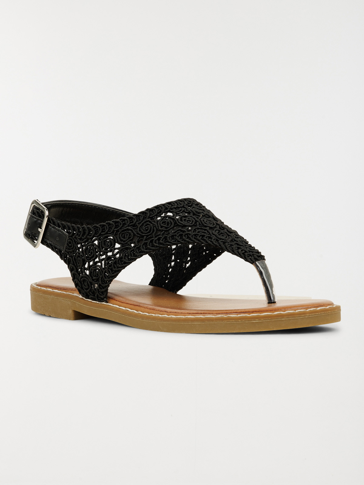 Sandales macramé plates femme (36-41) Sandales macramé plates femme (36-41)