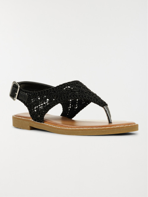 Sandales macramé plates...