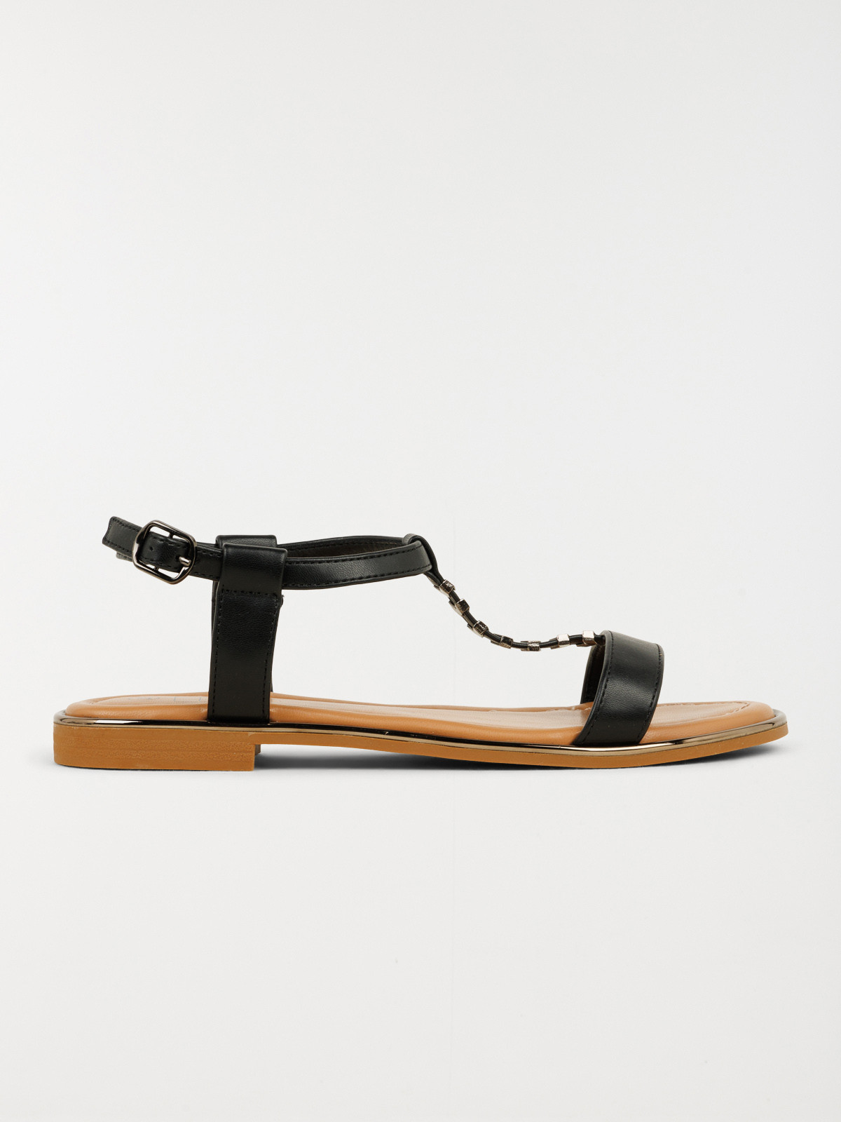 Sandales plates femme noir (36-41)