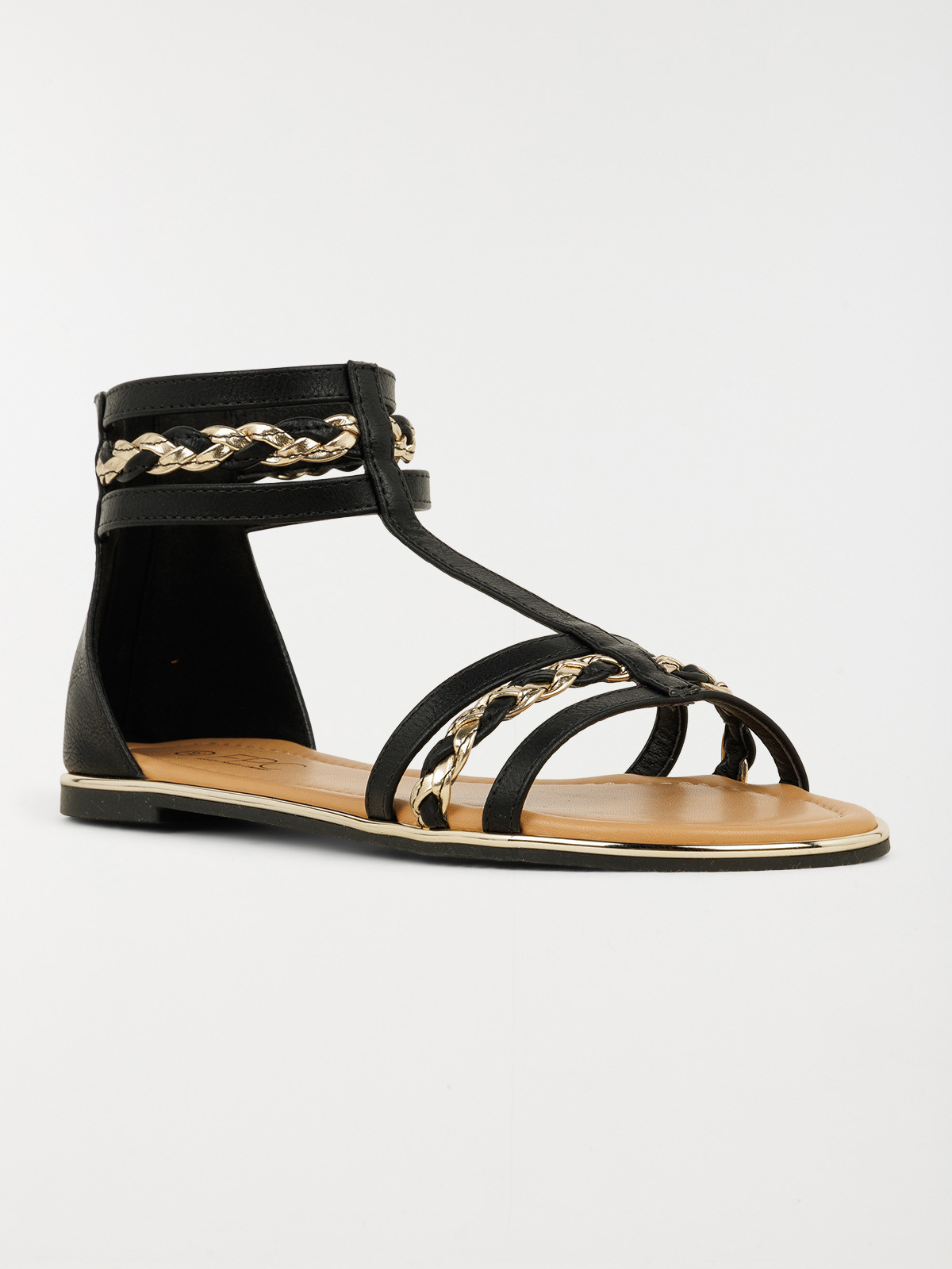 Sandales plates montantes femme (36-41)