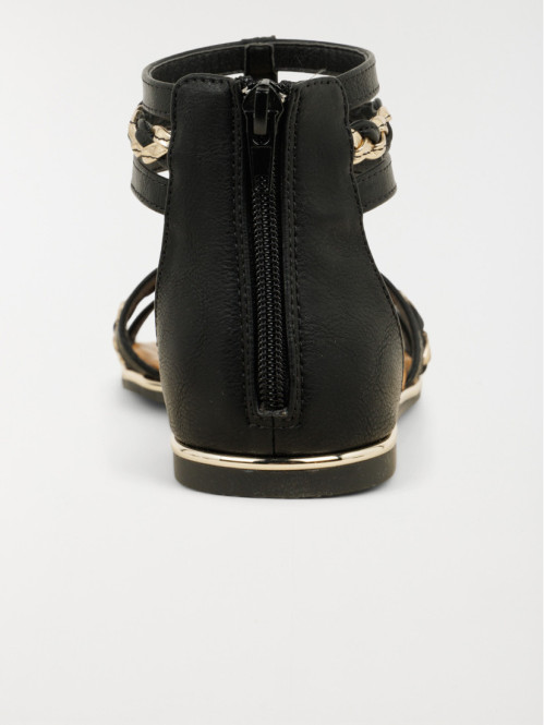 Sandales plates montantes...