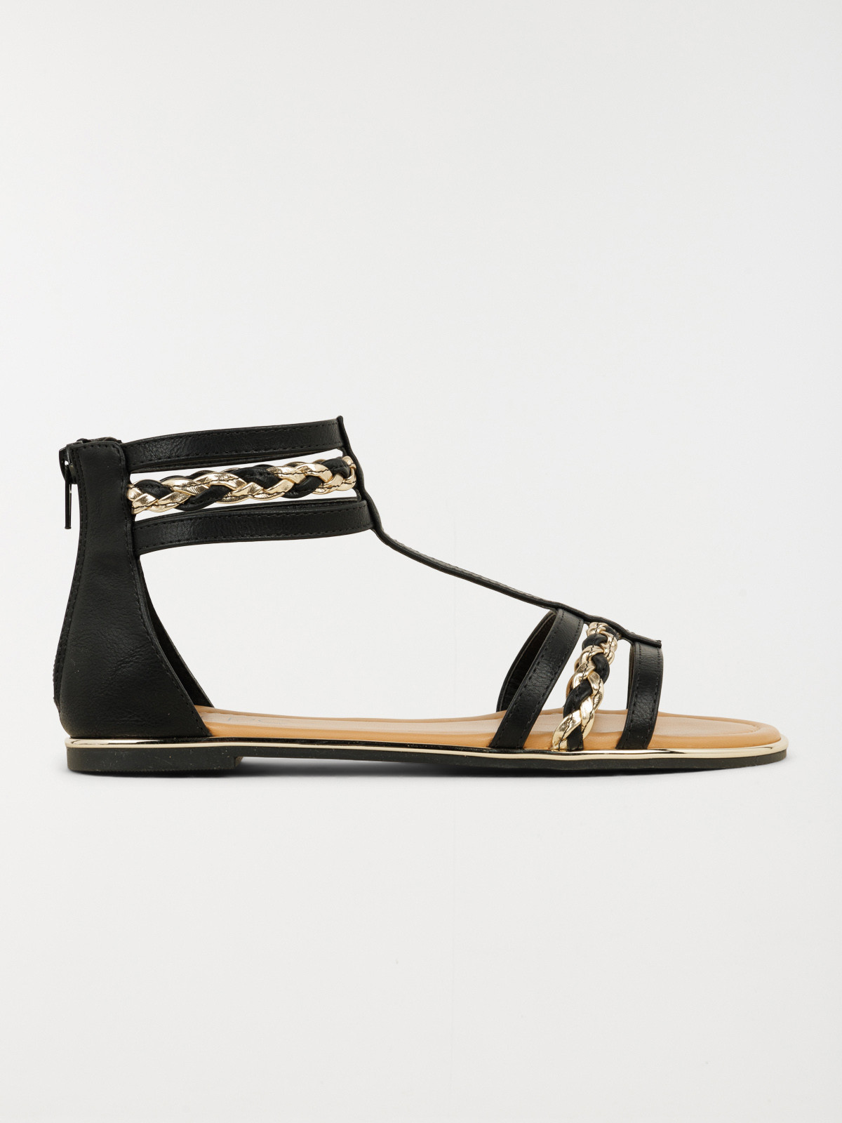 Sandales plates montantes femme (36-41)