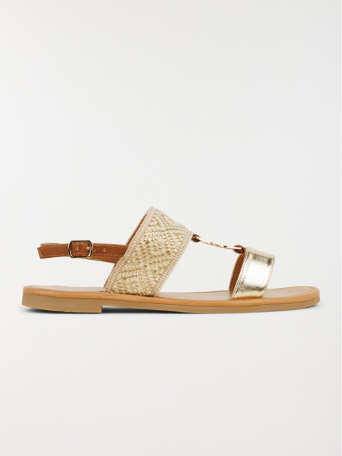 Sandales plates motif femme (37-42)