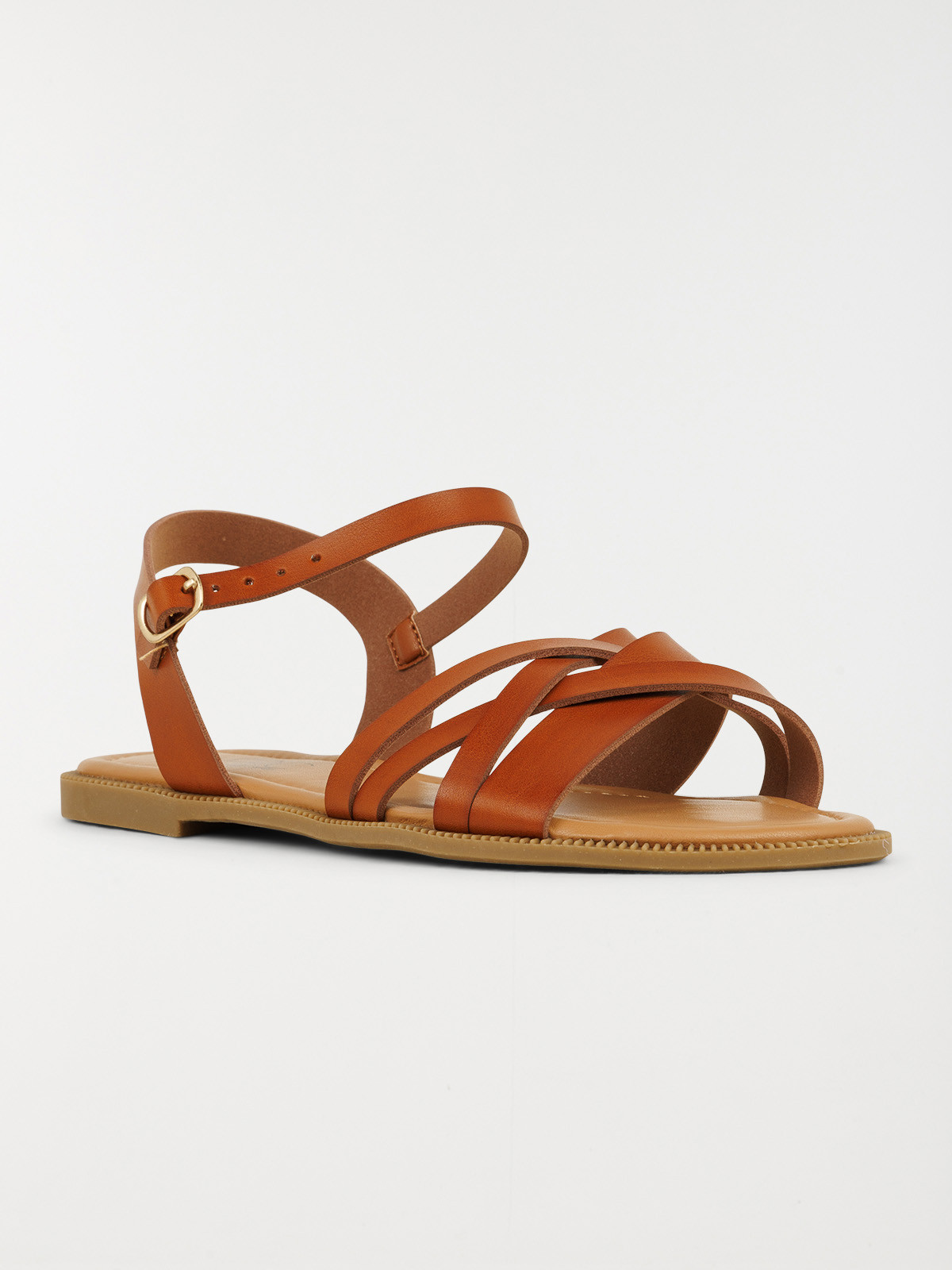 Sandales multibrides femme camel (36-41)