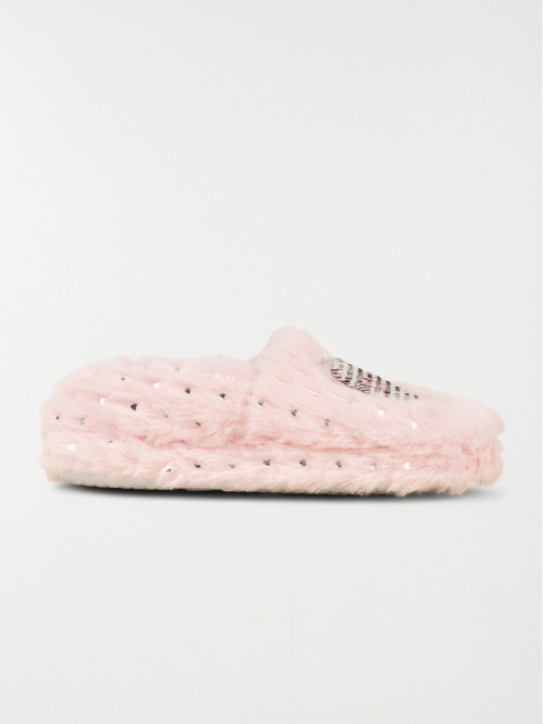 Chaussons à sequins coeurs fille (31-35)