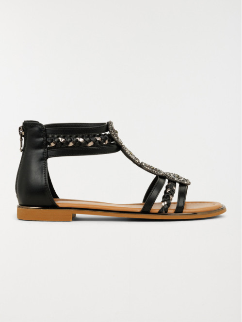 Sandales montantes strass femme (36-41)