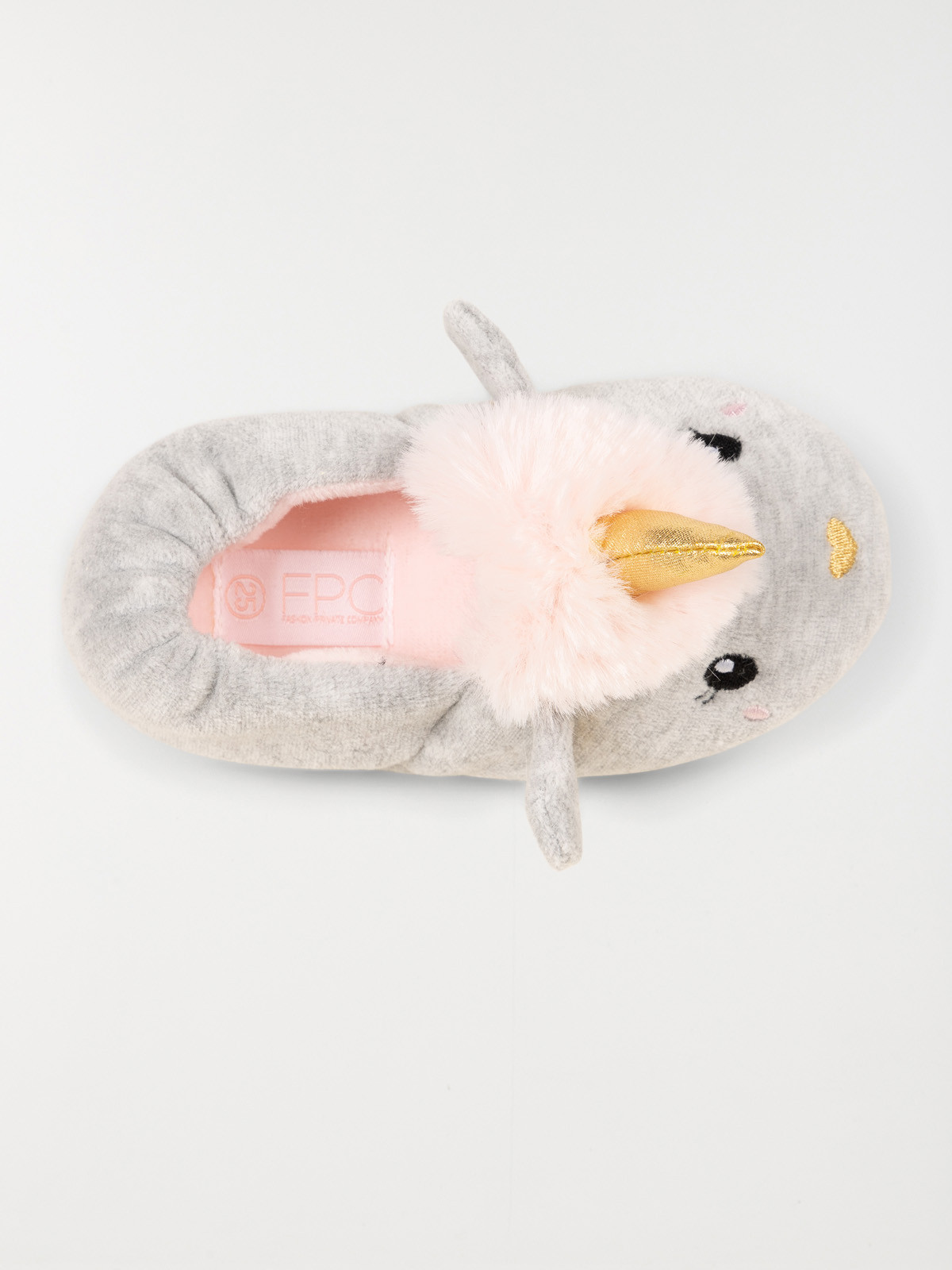 Chaussons gris licorne fille (31-35) Chaussons gris licorne fille (31-35)