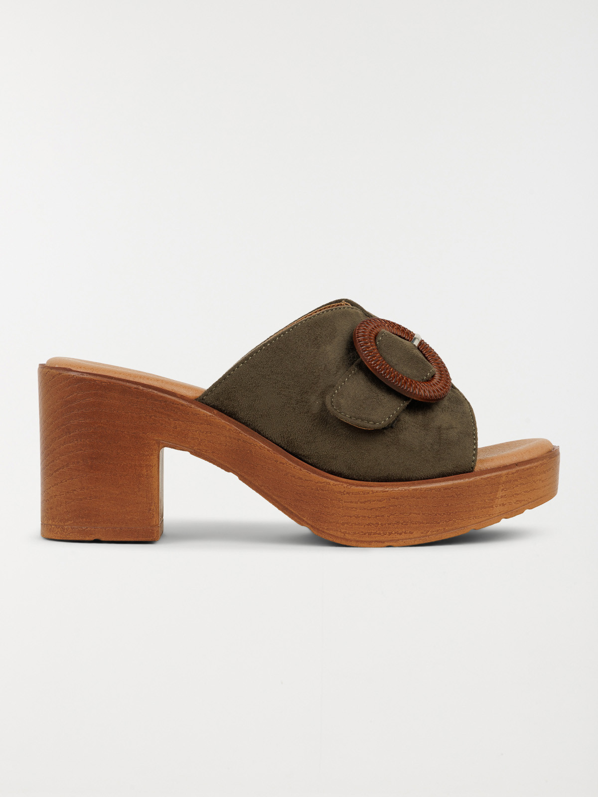 Mules à talon haut kaki femme (36-41)