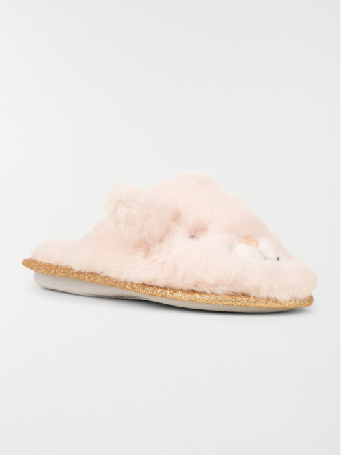 Chaussons roses ourson fille (31-35)