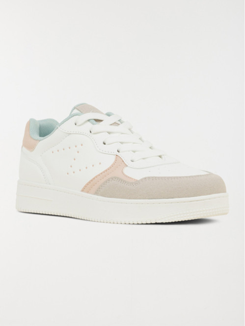 Basket basse beige et rose femme (36-41) Basket basse beige et rose femme (36-41)