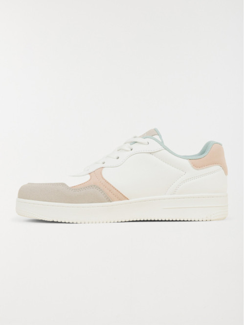 Basket basse beige et rose femme (36-41) Basket basse beige et rose femme (36-41)